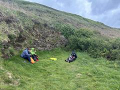 Ideal lunch stop, sheltered from the wind